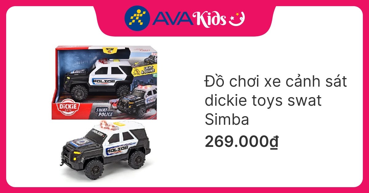Đồ chơi xe cảnh sát dickie toys swat Simba hover
