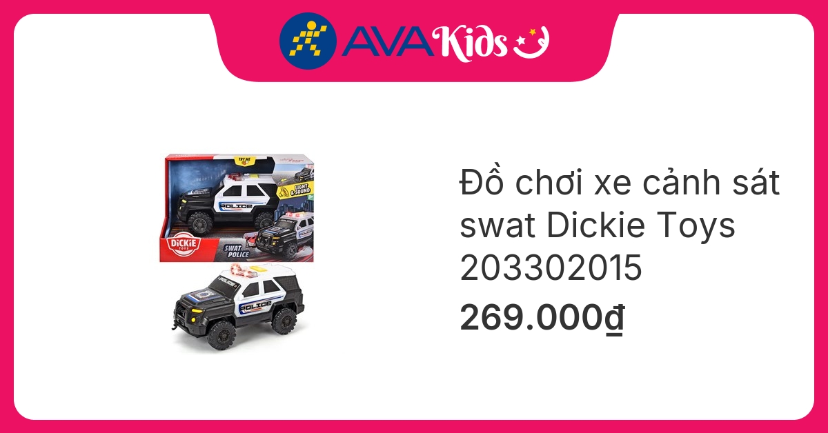 Đồ chơi xe cảnh sát dickie toys swat Simba hover