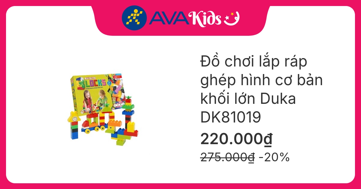 Đồ chơi lắp ráp ghép hình cơ bản khối lớn Duka DK81019 (112 chi tiết)