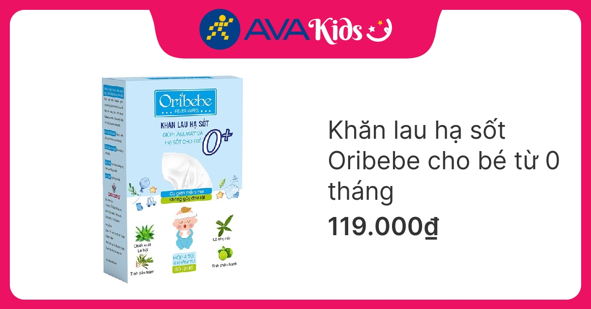 Cách sử dụng khăn lau hạ sốt Oribebe để giảm sốt cho trẻ như thế nào?