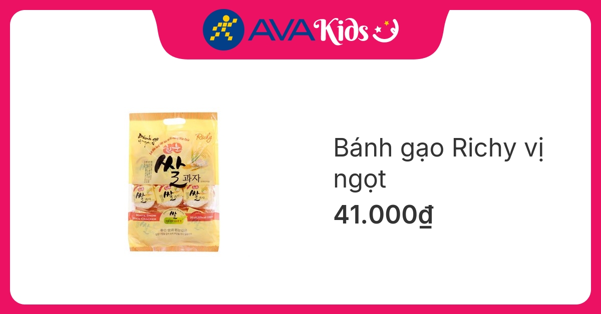 Bánh gạo Richy vị ngọt gói 315g (từ 1 tuổi)