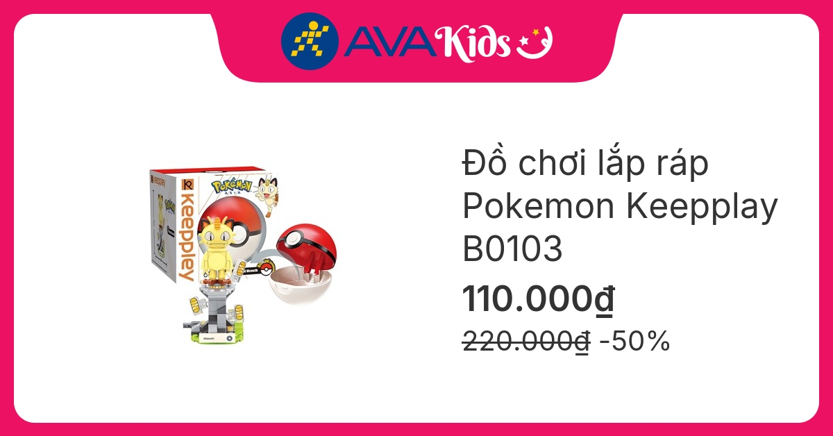 Đồ chơi lắp ráp Pokemon Keepplay B0103 (68 chi tiết) hover