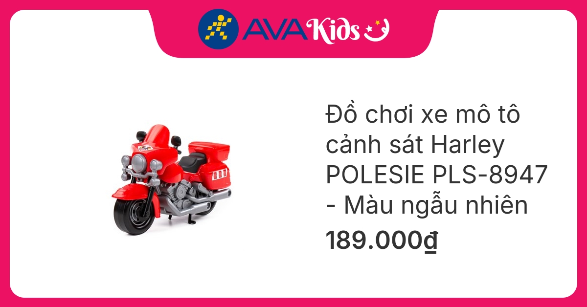 Đồ chơi xe mô tô cảnh sát Harley POLESIE PLS-8947 - Màu ngẫu nhiên