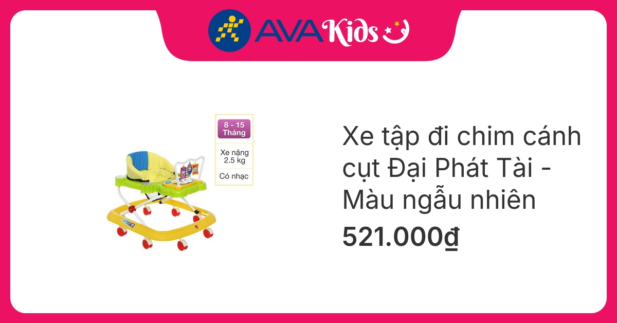 Xe tập đi chim cánh cụt Đại Phát Tài - Màu ngẫu nhiên (8 - 15 tháng)
