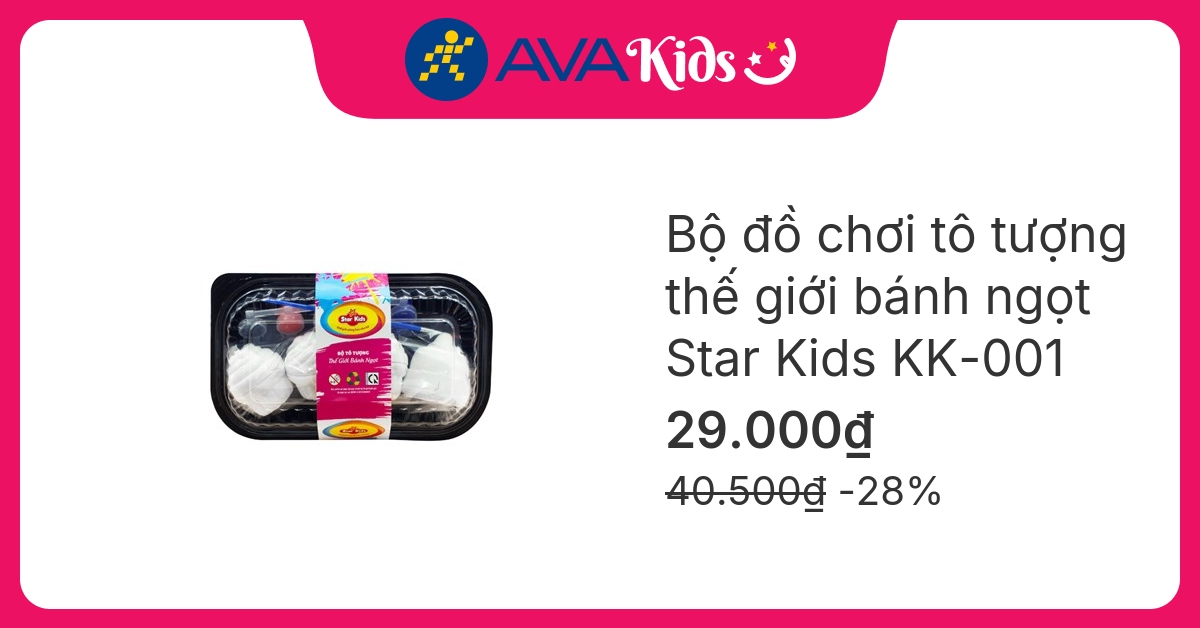 Bộ đồ chơi tô tượng thế giới bánh ngọt Star Kids KK-001