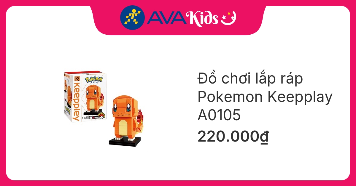 Đồ chơi lắp ráp Pokemon Keepplay A0105 (118 chi tiết) hover