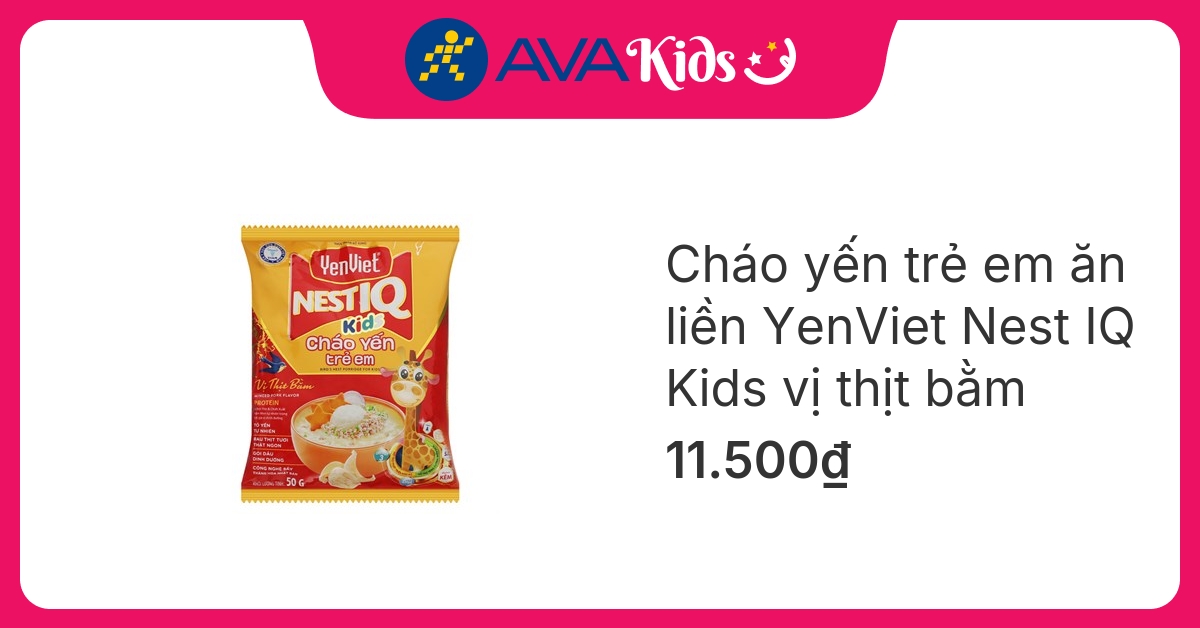 Cháo yến trẻ em ăn liền YenViet Nest IQ Kids vị thịt bằm gói 50g (từ 1 tuổi) hover