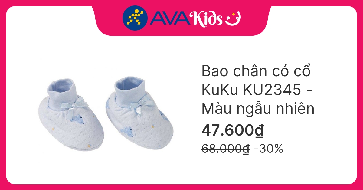 Bao chân có cổ KuKu KU2345 (từ 0 – 3 tháng) hover