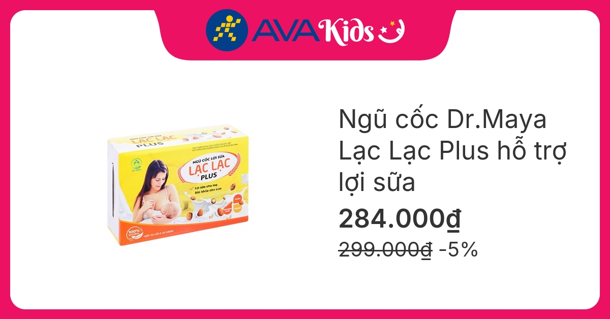 Ngũ cốc Dr.Maya Lạc Lạc Plus hỗ trợ lợi sữa, 30 gói dạng bột