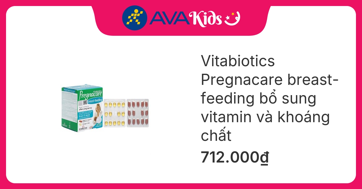 Vitabiotics Pregnacare breast-feeding bổ sung vitamin và khoáng chất, 84 viên dạng viên