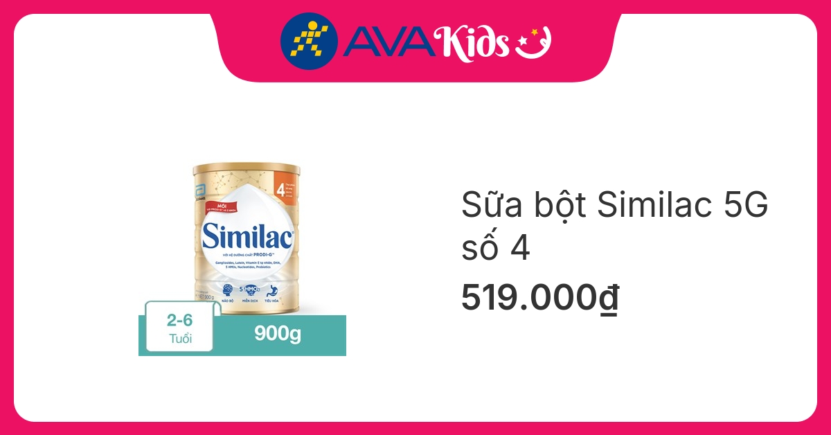 Sữa bột Similac 5G số 4 900g (2 - 6 tuổi)