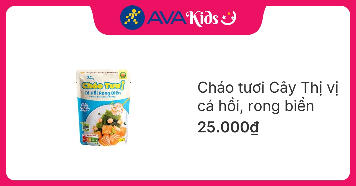 Cháo tươi Cây Thị vị cá hồi rong biển gói 240g (từ 7 tháng) hover