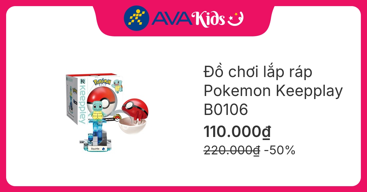 Đồ chơi lắp ráp Pokemon Keepplay B0106 (61 chi tiết)