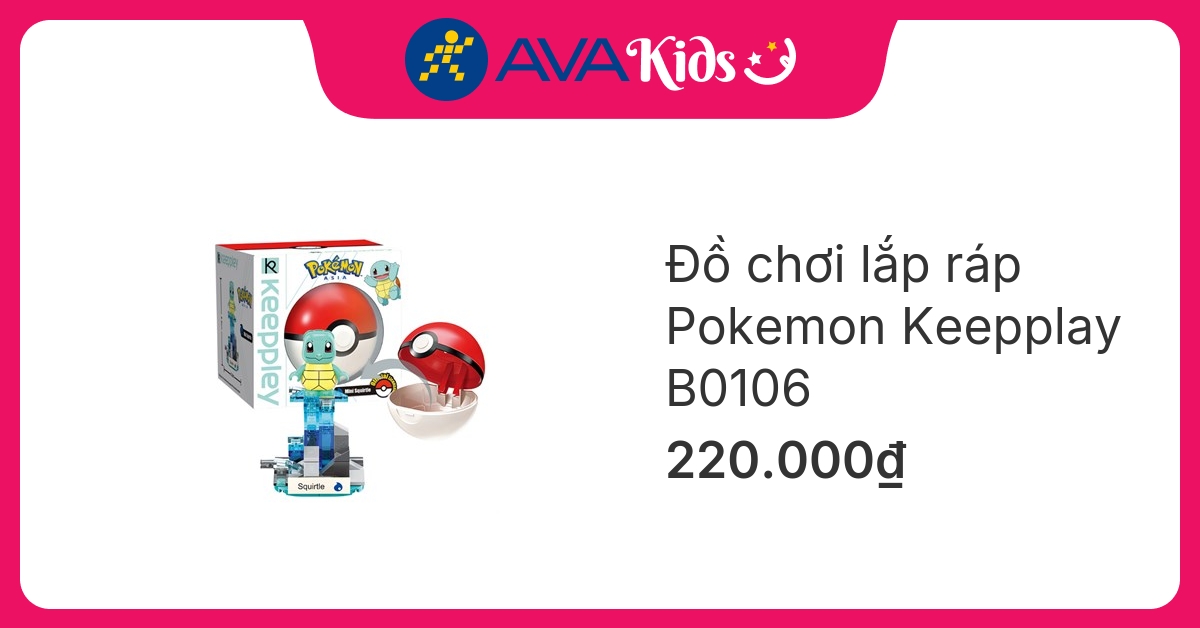 Đồ chơi lắp ráp Pokemon Keepplay B0106 (61 chi tiết) hover