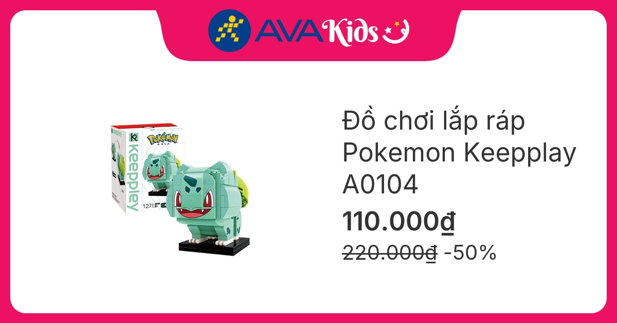 Đồ chơi lắp ráp Pokemon Keepplay A0104 (127 chi tiết) hover