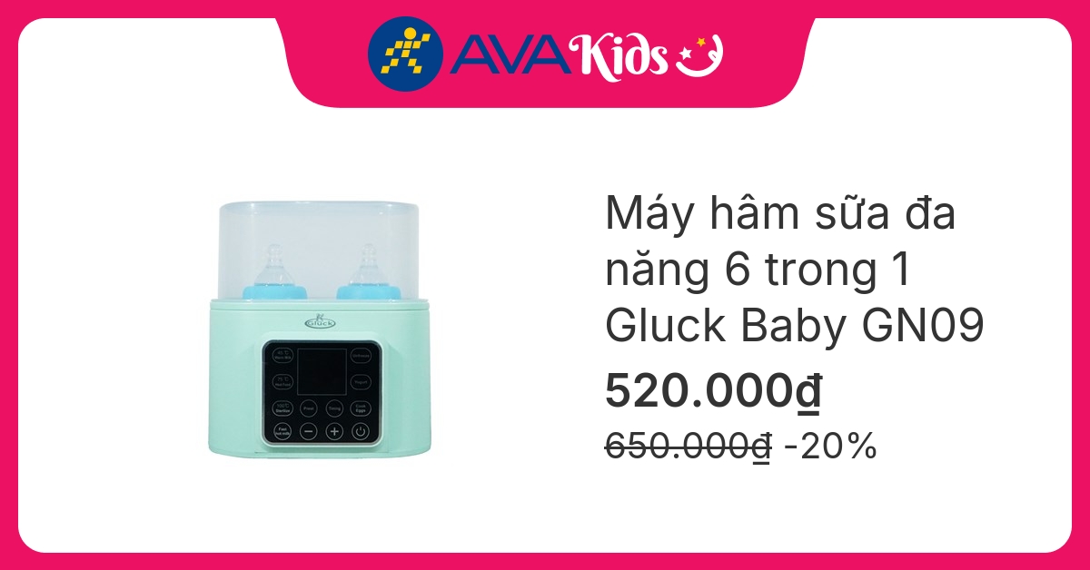 Máy hâm sữa đa năng 6 trong 1 Gluck Baby GN09