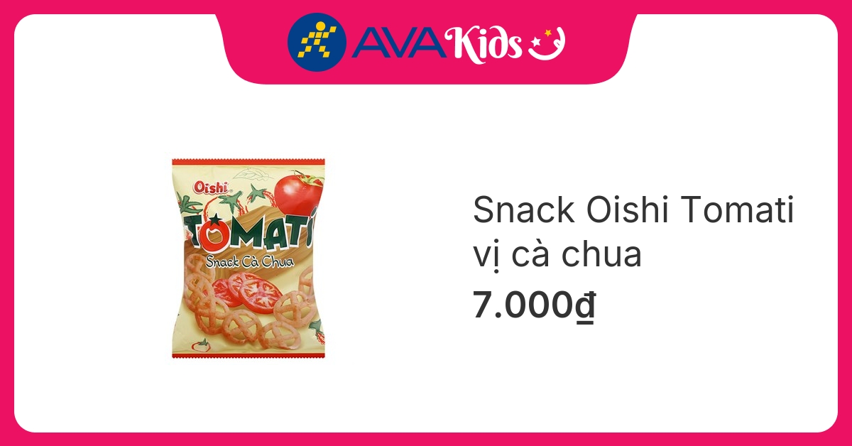 Snack Oishi Tomati vị cà chua gói 35g (từ 3 tuổi)