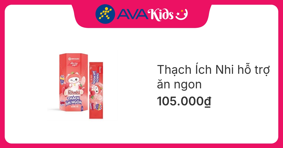 Thạch Ích Nhi hỗ trợ ăn ngon hương vải, 21 gói (từ 2 tuổi)
