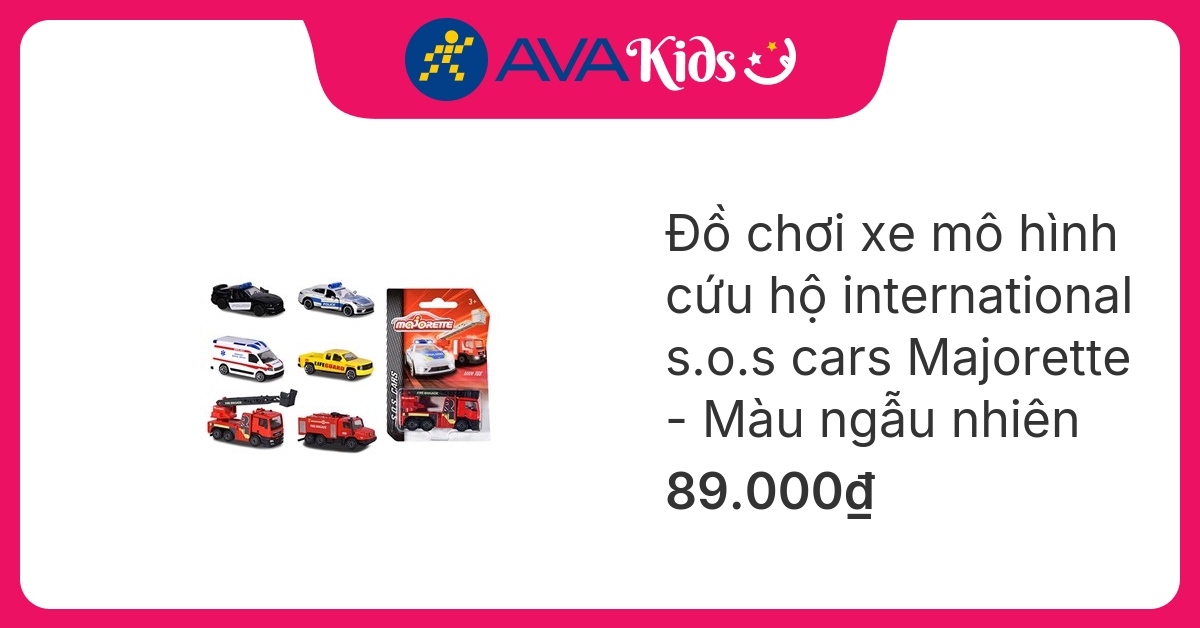 Đồ chơi xe mô hình cứu hộ majorette international S.O.S cars Simba – Màu ngẫu nhiên hover
