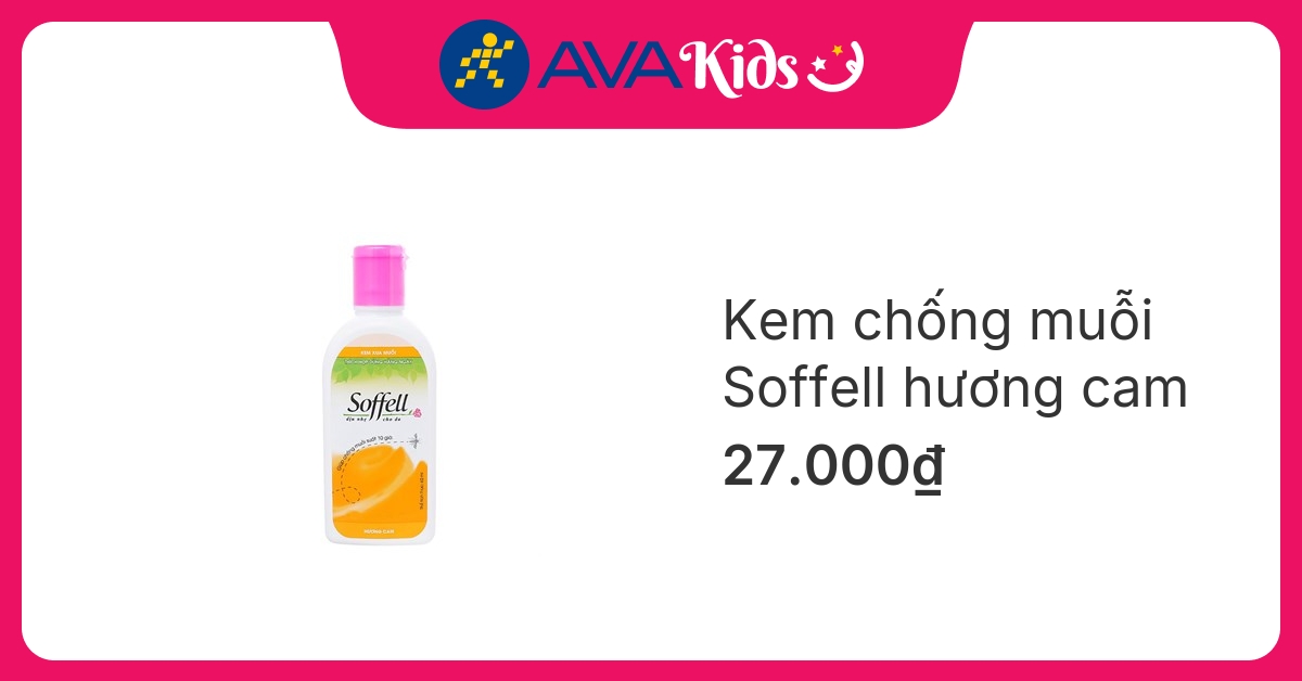 Kem chống muỗi Soffell 60 ml hương cam (từ 4 tuổi)