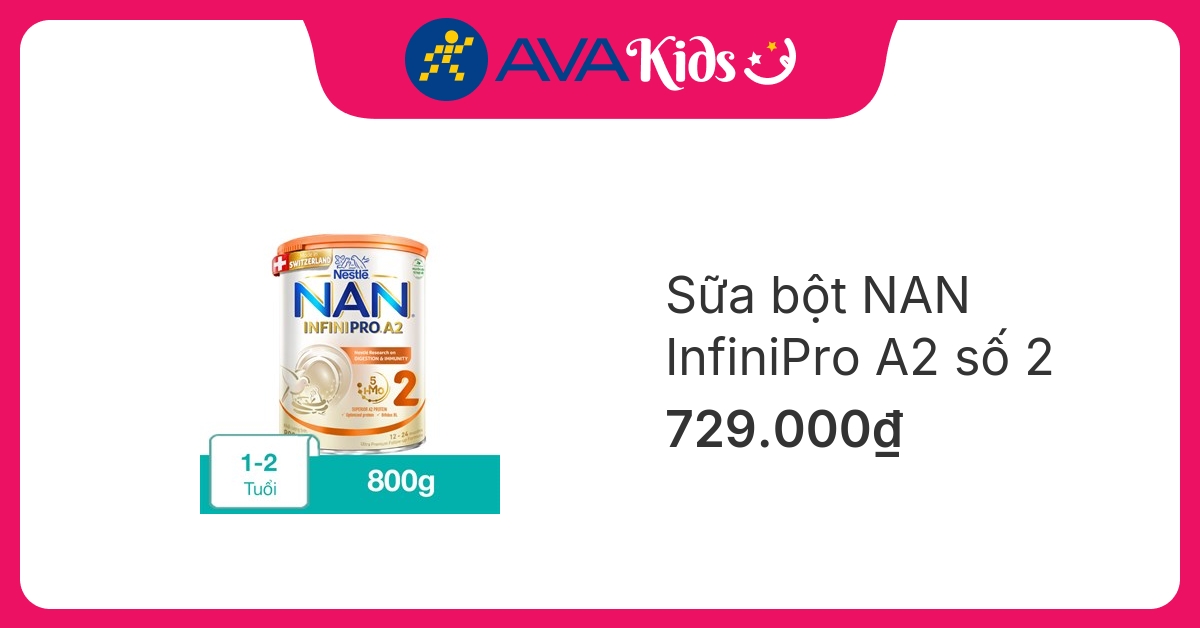 Sữa bột dạng gói NAN Supremepro số 2 64g (6 – 24 tháng) dành cho trẻ dị ứng đạm sữa bò hover