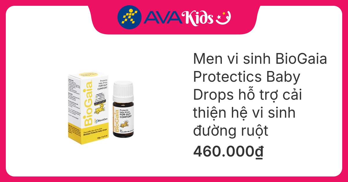 Men vi sinh BioGaia Protectics Baby Drops hỗ trợ cải thiện hệ vi sinh đường ruột, 5 ml dạng nhỏ giọt (từ 0 tháng)