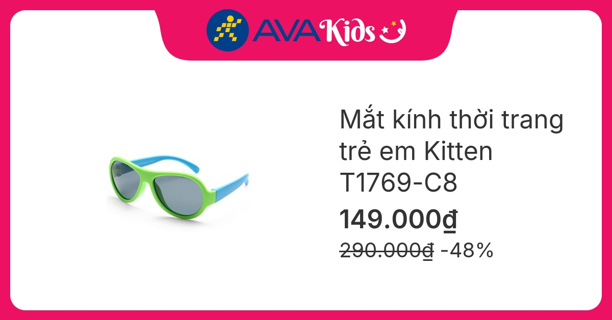 Mắt kính thời trang trẻ em Kitten T1769-C8