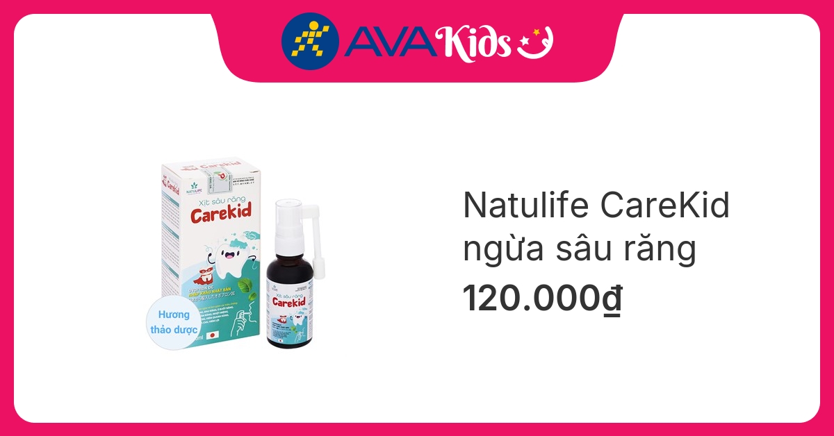 Natulife CareKid ngừa sâu răng hương thảo dược, 30 ml dạng xịt (từ 6 tháng)