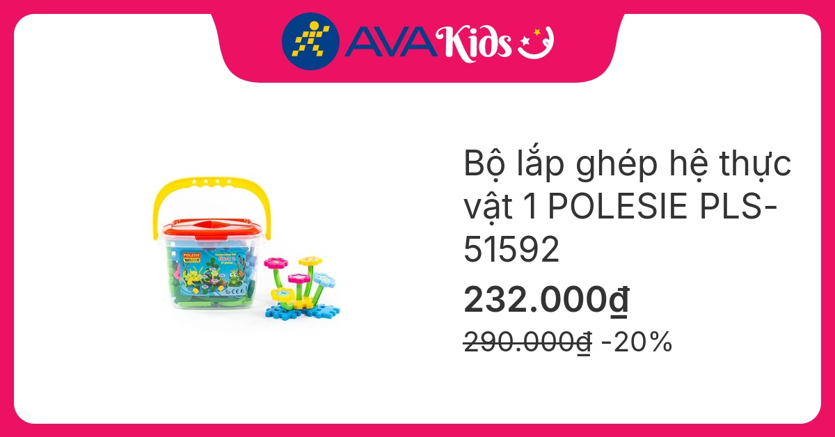 Bộ lắp ghép hệ thực vật 1 POLESIE PLS-51592 (91 chi tiết)