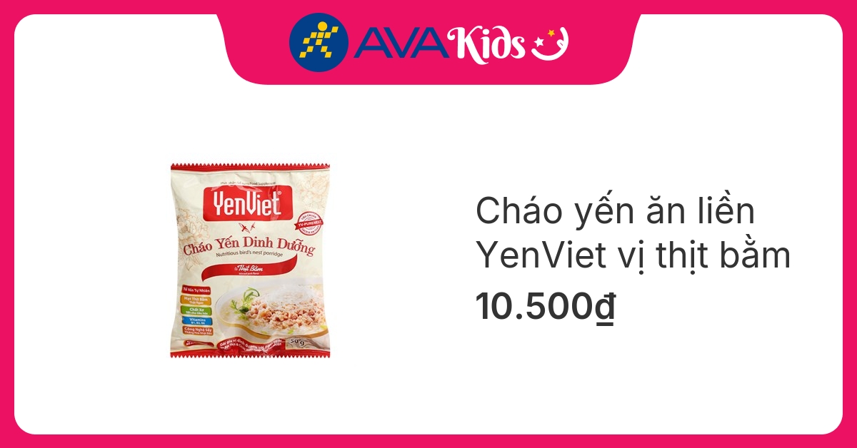 Cháo yến ăn liền YenViet vị thịt bằm gói 50g (từ 1 tuổi) hover