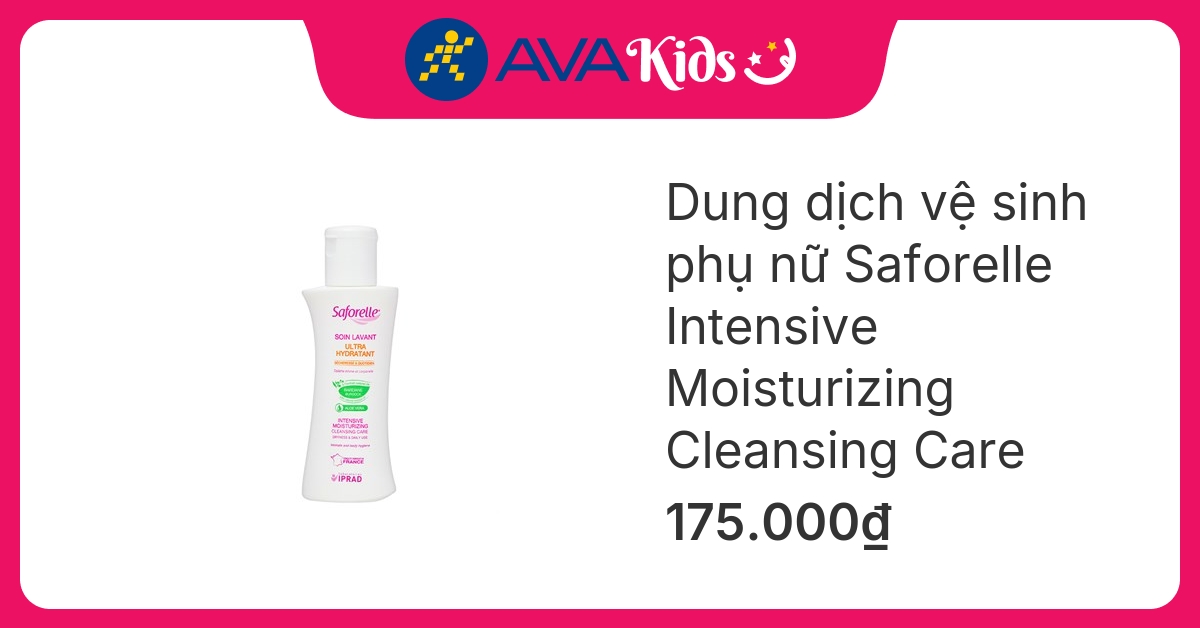 Dung dịch vệ sinh phụ nữ Saforelle Intensive Moisturizing Cleansing Care hương dịu nhẹ 100 ml