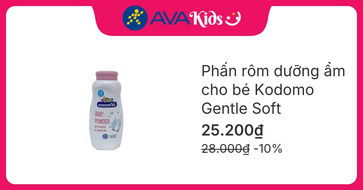 Phấn rôm dưỡng ẩm cho bé Kodomo Gentle Soft 160g