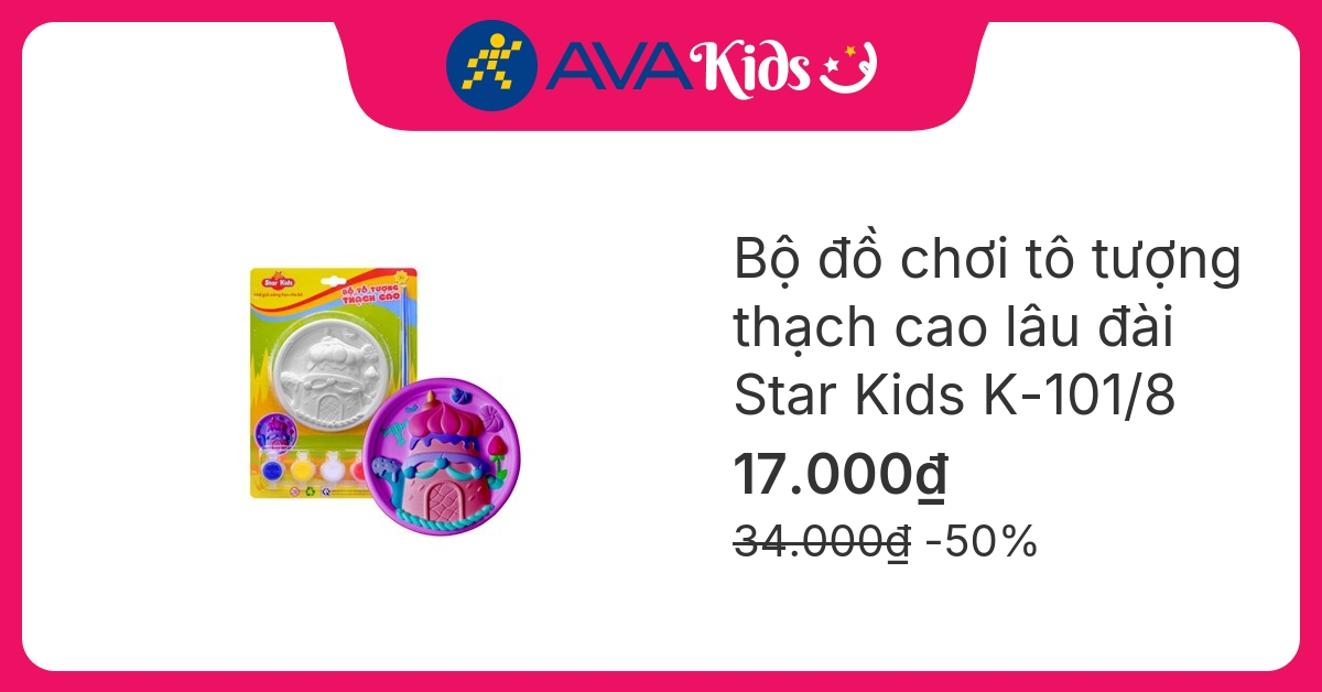 Bộ đồ chơi tô tượng thạch cao lâu đài Star Kids K-101/8 hover