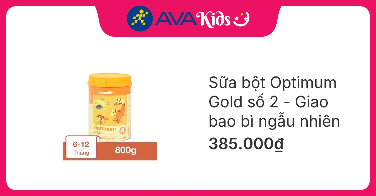 Sữa bột Optimum Gold số 2 800g (6 - 12 tháng) - Giao bao bì ngẫu nhiên