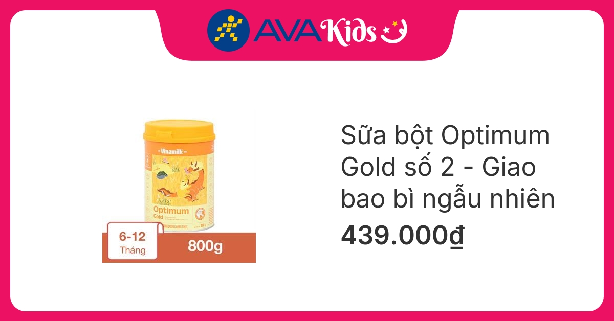 Sữa bột Optimum Gold số 2 800g (6 - 12 tháng) - Giao bao bì ngẫu nhiên
