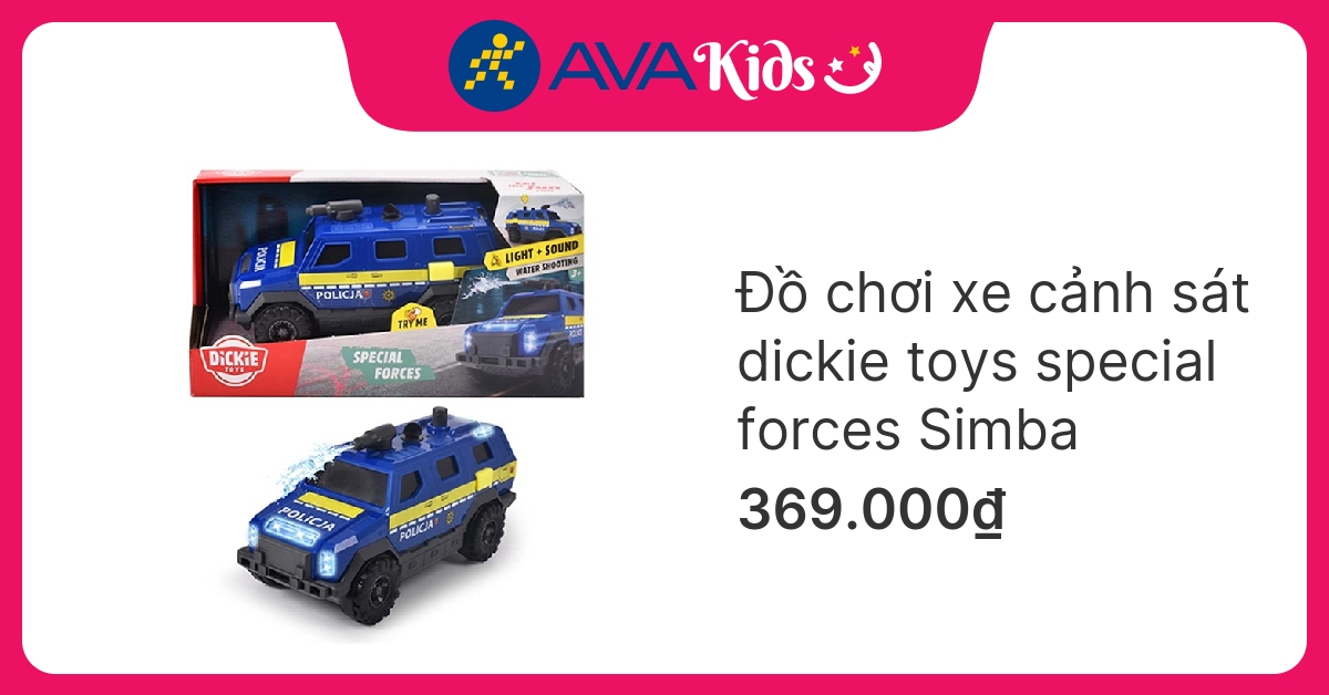 Đồ chơi xe cảnh sát dickie toys special forces Simba hover