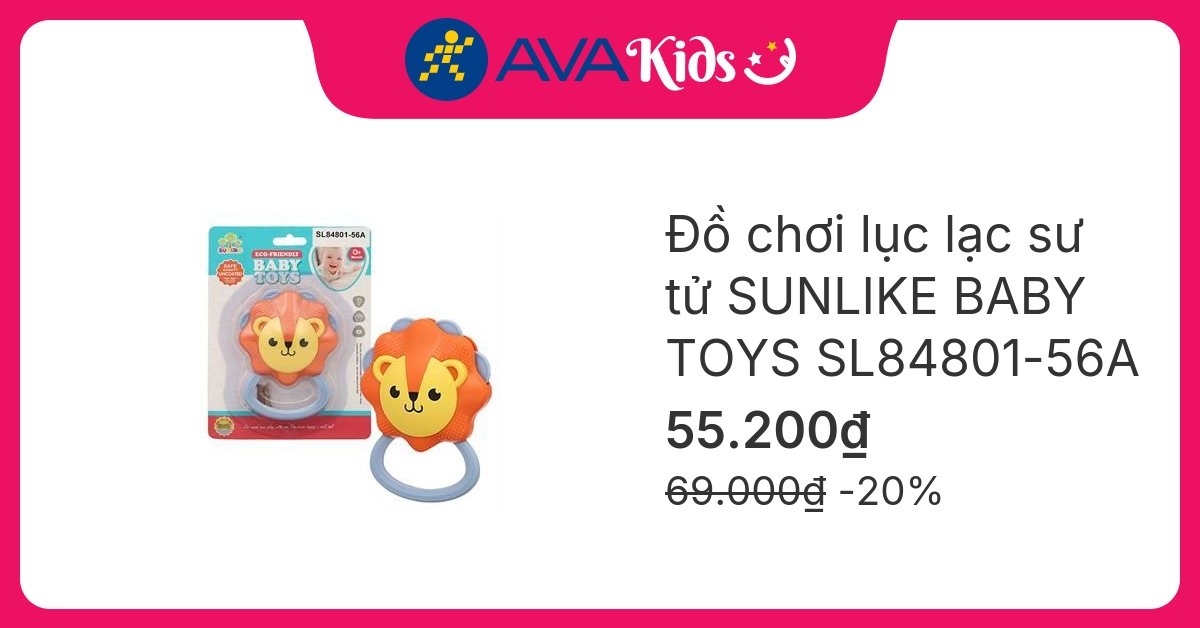 Đồ chơi lục lạc sư tử SUNLIKE BABY TOYS SL84801-56A