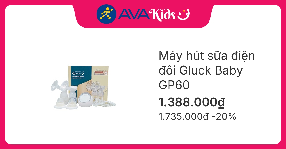 Máy hút sữa điện đôi Gluck Baby GP60