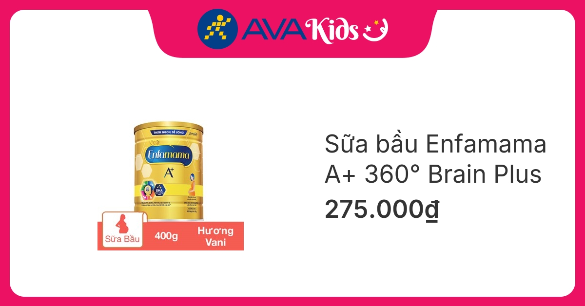 Sữa bầu Enfamama A+ 360° Brain Plus hương vani 400g