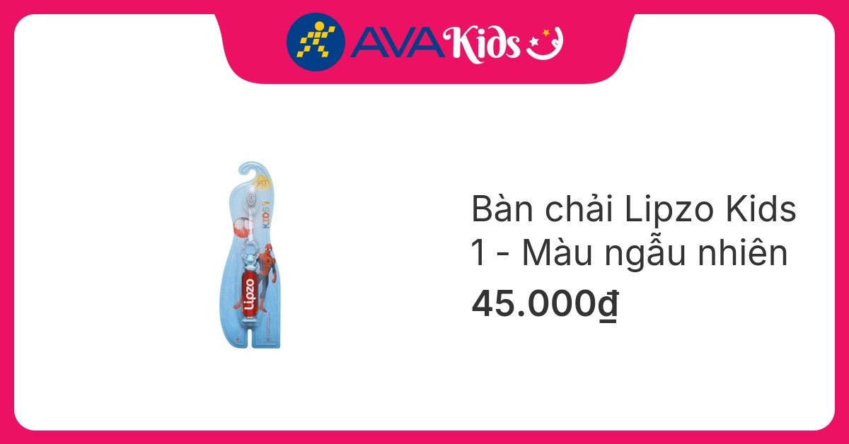 Bàn chải cho bé Lipzo Kids 1 lông siêu mềm (1 - 5 tuổi) - Màu ngẫu nhiên