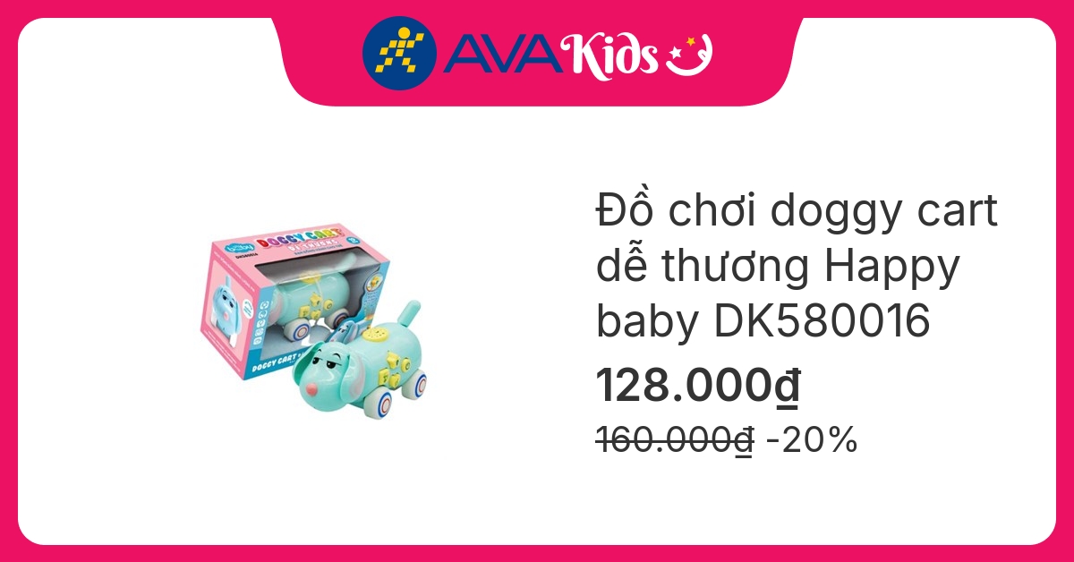 Đồ chơi doggy cart dễ thương Happy baby DK580016