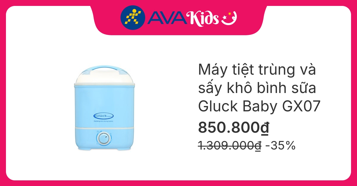Máy tiệt trùng và sấy khô bình sữa Gluck Baby GX07