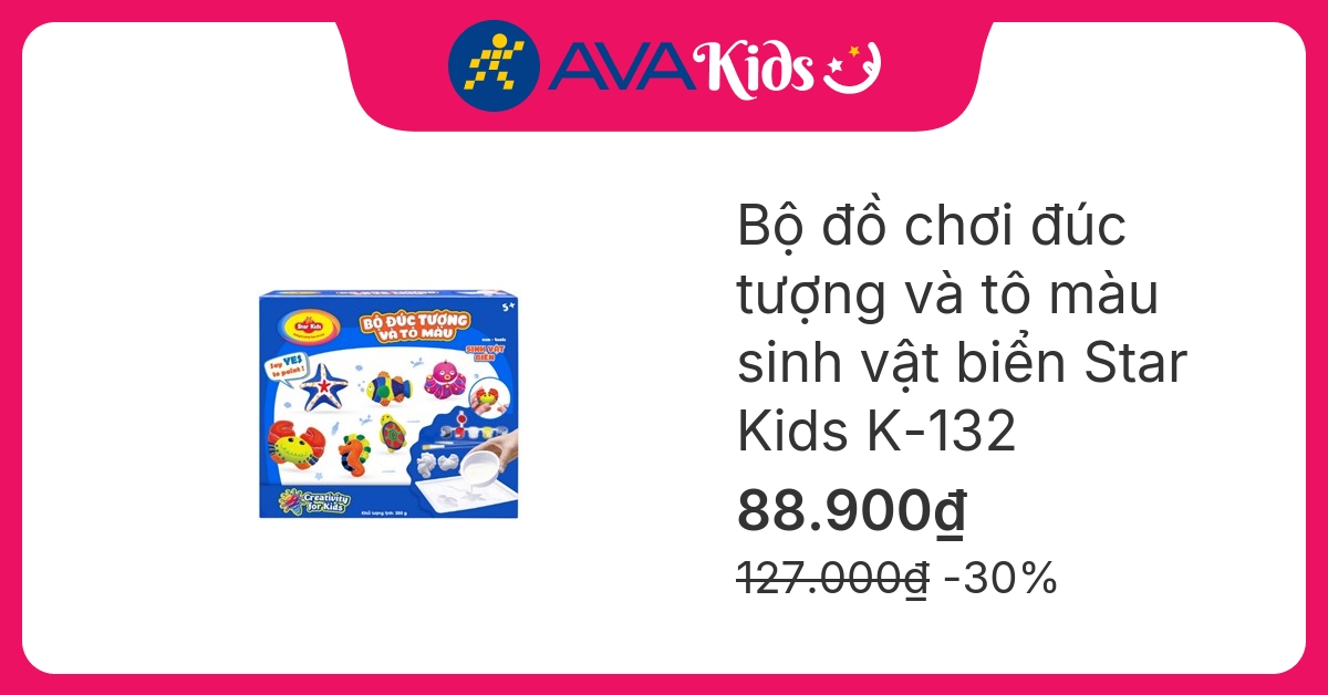 Bộ đồ chơi đúc tượng và tô màu sinh vật biển Star Kids K-132