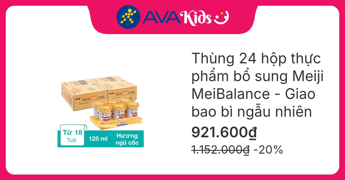 Thùng 24 hộp thực phẩm bổ sung Meiji MeiBalance hương ngũ cốc 125 ml dành cho người lớn - Giao bao bì ngẫu nhiên