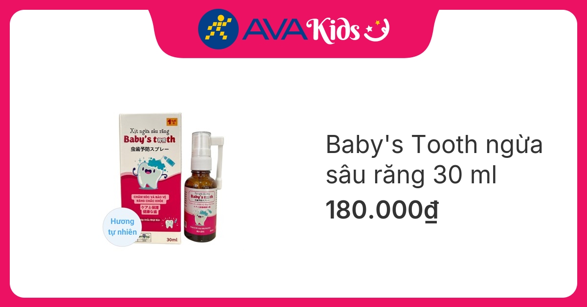 Lọ xịt Baby’s Tooth ngừa sâu răng 30 ml (từ 1 tuổi) hover
