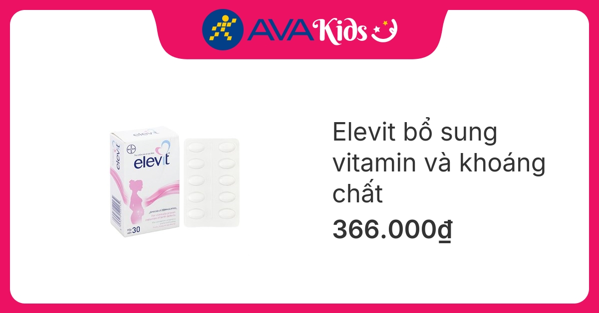 Elevit bổ sung vitamin và khoáng chất, 30 viên dạng viên