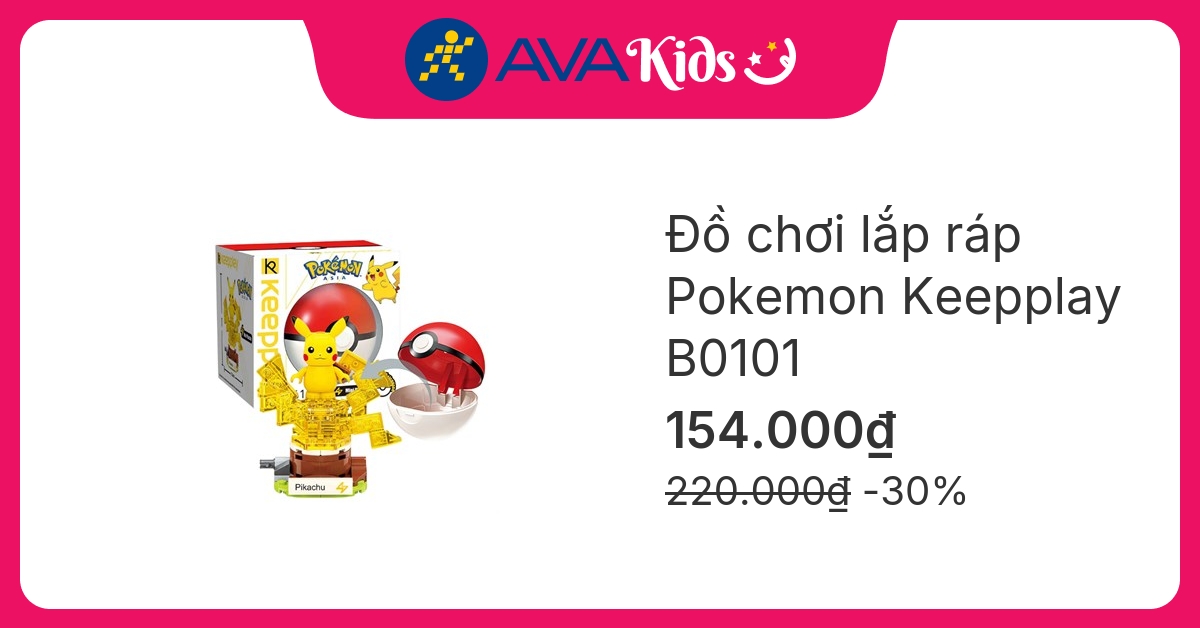 Đồ chơi lắp ráp Pokemon Keepplay B0101 (61 chi tiết) hover