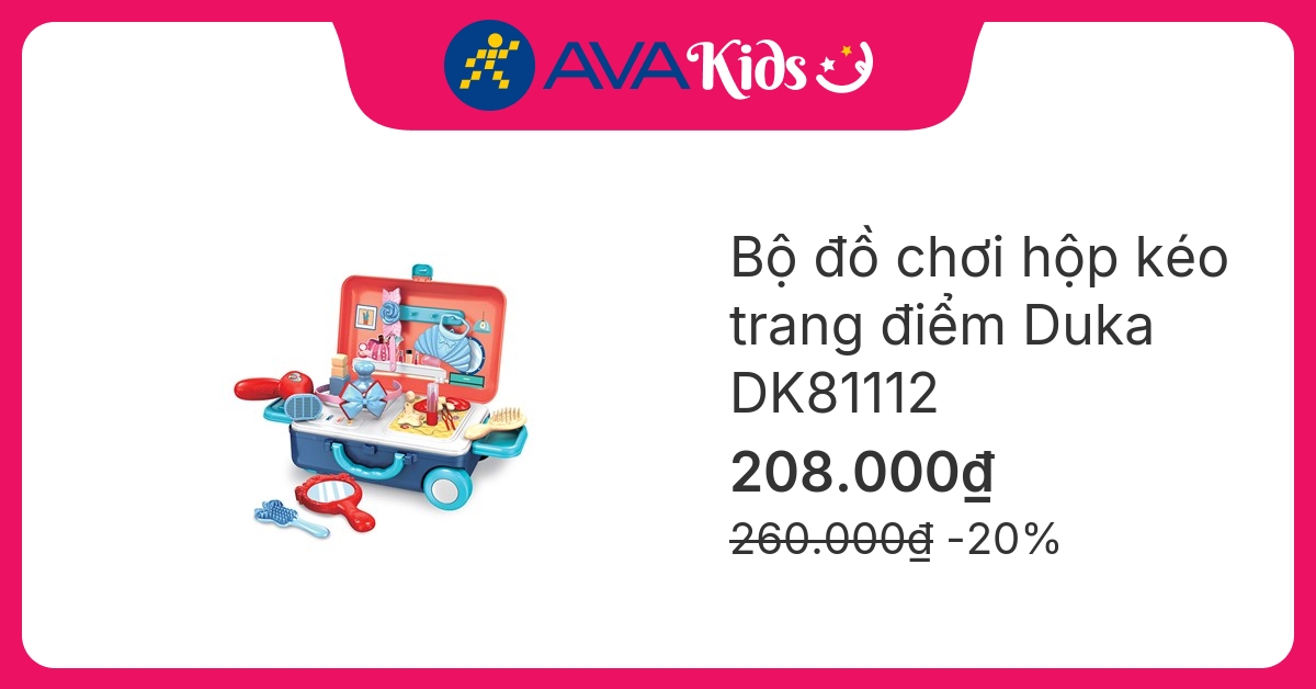 Bộ đồ chơi hộp kéo trang điểm Duka DK81112 (16 chi tiết)