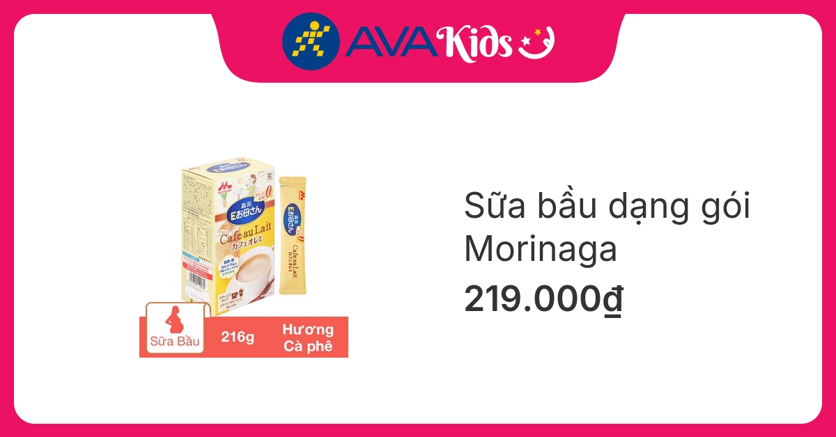 Sữa bầu dạng gói Morinaga hương cà phê 216g