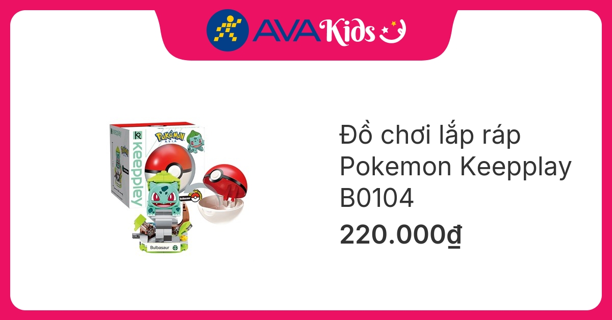 Đồ chơi lắp ráp Pokemon Keepplay B0104 (74 chi tiết) hover